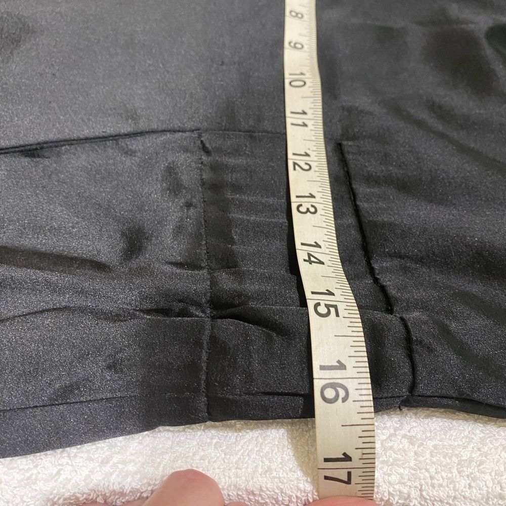 Kate Spade Black Satin Tie Back Mini Dress Cap Sleeve Silk Lined Elegant Minimal - Picture 16 of 16